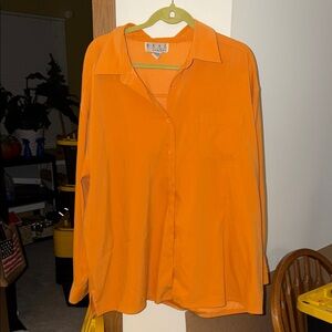 Vintage Orange Button-down Shirt